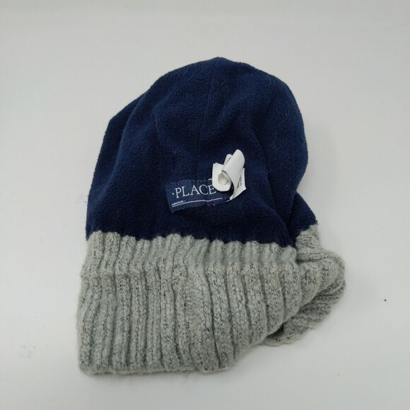 Place Weekend Warrior Beanie Hat Size L/XL 8+ Youth Boys Knit Cap Blue Gray - Picture 8 of 12